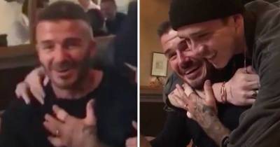 Brooklyn Beckham Shocks Dad David Beckham On His 43rd Birthday With A Surprise Visit