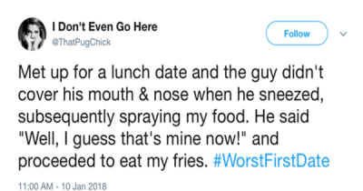 Twitter Users Are Prompted By Jimmy Fallon To Talk About Their Worst First Dates And The Results Are Hilarious