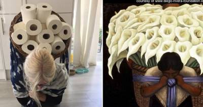 People All Around The World Are Hilariously Recreating Art Works In Isolation