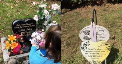 Mom Left Heartbroken After Items From Baby Daughter's Grave Were Stolen