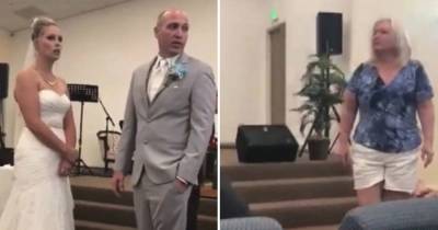 Bizarre Moment When Mother-In-Law Rudely Interrupts Wedding After Bride Said She Loved His 'Flaws'