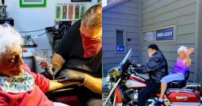 103-Year Old Coolest Grandmother Gets A Frog Tattoo To Tick An Item Off Her Bucket List