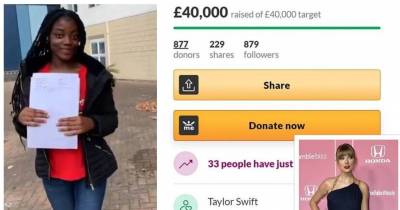 Taylor Swift donates &pound;23,000 to 18-year-old who set up a GoFundMe so she could attend university to become a mathematician