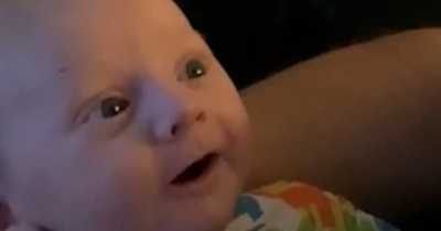 Parents Believe Their Son Is The Youngest Child To Talk As The Eight Weeks Old Baby Says 'Hello'