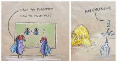 Sassy Daddy Drawing Dad Jokes And Puns On His Daughter's Lunch Bags Every day For The Past 8 Years