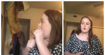 Mum Interrupts Daughter's TikTok Video By Falling Through Ceiling Into Her Room