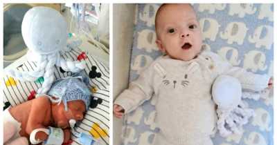 Fighter Baby Who Was Born At 25 Weeks Now Towers Over Teddy Octopus That Once Dwarfed Him