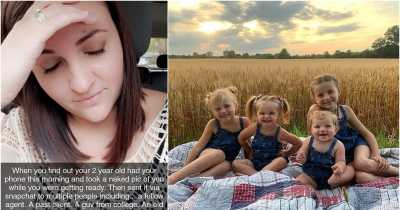 Mama Of Four Left 'Mortified' After Toddler Took A Picture Of Her Bare Bottom And Sent It To All Her Snapchat Contacts