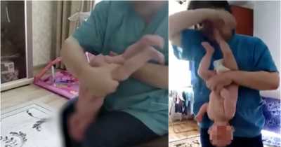 Masseur Investigated After Squeezing Screaming Baby&rsquo;s Head Between Knees And Twisting His Small Body 180 Degrees In His So-Called Safe Treatment