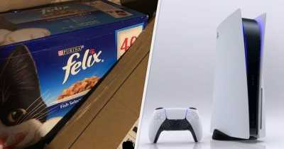 Amazon Apologises As Customers Receive Cat Food Instead Of PlayStation 5