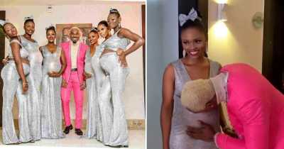 Living His Best Life, Nigerian Playboy Attends Wedding With Six Pregnant Girlfriends Claiming All of Them Are Carrying His Child