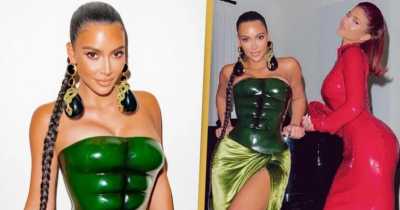 Fans Are Comparing Kim Kardashian&rsquo;s Green Christmas Outfit To The Hulk And We Can Not Unsee This