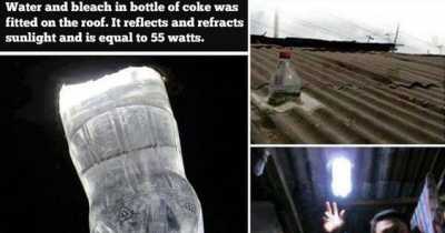 People Without Electricity Are Turning Bleached Plastic Bottles Into Lights For Their Home