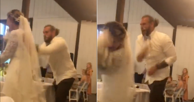 People Are Finding It Uncomfortable Seeing A Groom Chucking An Entire Cake At His New Bride In A Viral TikTok Video