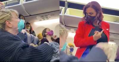 A Racist &lsquo;Karen&rsquo; Caught On Camera Pretends To Be Attacked By Black Woman On Airplane