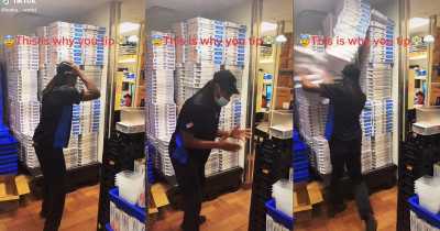 Dominos Delivery Driver Has Complete Meltdown Over Not Receiving A Tip
