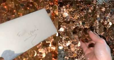 Terrible Ex-boss Pays Employee In Oily Pennies Dumped On His Driveway