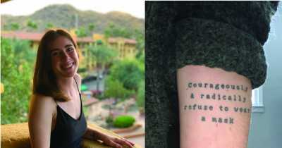 Woman Accidentally Got The Most Unfortunate Pandemic-Era Tattoo That Too Long Before People Were Told To Wear Masks