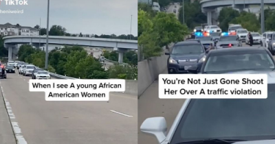 Amazing Moment Several Drivers Pull Over To Make Sure Black Woman Stopped By Cops Is Safe In Viral Video