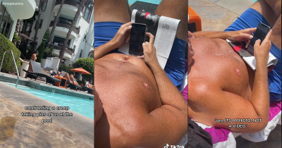 Creep Taking Pictures Of Girls By The Pool Called Out In Video Where They Confront Him