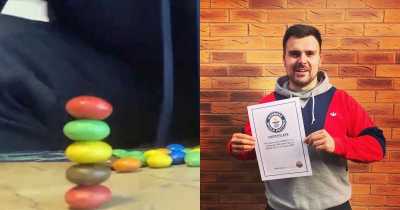 Want To Break This Guy's World Record By Stacking 6 M&M's? You Actually Can.