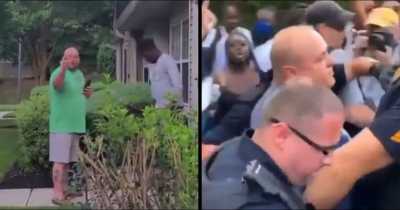 Racist Challenges People To Show Up To His Address. 100 Of Them Actually Do.