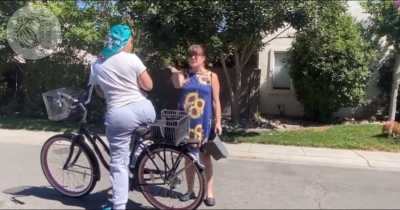 Nosy 'Karen' Accuses Black Businesswoman On Bike Of Selling Drugs