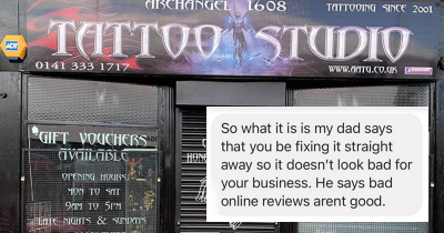 Tattoo Artist Rips Into Customer Threatening Him With Bad Review
