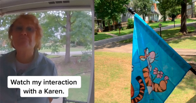 &lsquo;Karen&rsquo; Loses It Over Tigger Cartoon Flag