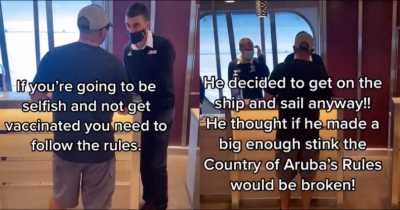 Male Anti-Vax &lsquo;karen&rsquo; Has Meltdown After Being Denied Entry On Cruise Ship To Aruba
