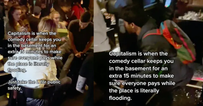 &lsquo;Capitalism&rsquo;: Comedy Cellar Forced People To Pay While Standing In Floodwater