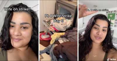 Woman Goes On Strike After Husband Says He "Does All The Cleaning Around Here"