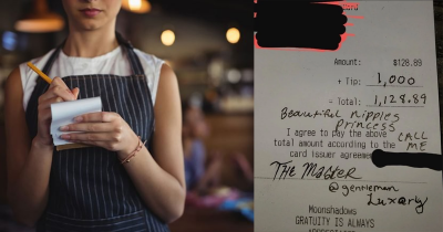 Man Leaves &lsquo;Creepy&rsquo; Note Along With A $1000 Tip For Waitress.