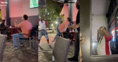 Infuriated Man Comically Falls After Trying To Fly Kick Person