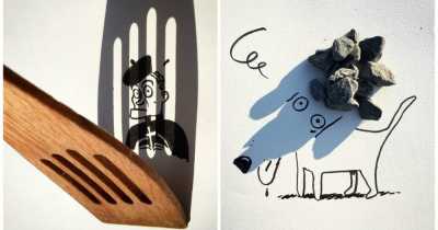 Creative Artist Turns Shadows Of Everyday Life Items Into Funny Sketches