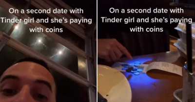 Man Blasted For Shaming Tinder Date For Paying Her Share Of Meal With Coins