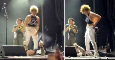 Rock Band's Frontwoman Pees On Fan's Face During Live Show, Band Apologizes