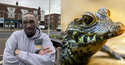 Man With Pet Crocodile, Snake And 11 Children Says His Tattoos Hinder Him From Renting A Home