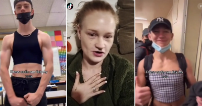 High School Boys Protest Dress Code By Wearing Crop Tops