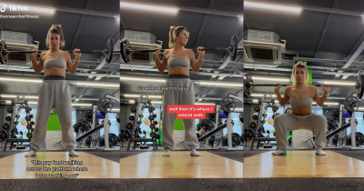 Fitness Influencer Calls Out Man For Creeping On Her While She Squatted