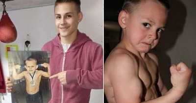Child Bodybuilder Who Was Once 'Strongest Boy In The World' Almost Unrecognisable As He Turns 17
