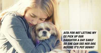 Woman Doesn't Let Ex Pick Up Daughter A Day Early So She Can See Her Dog Before It's Put Down