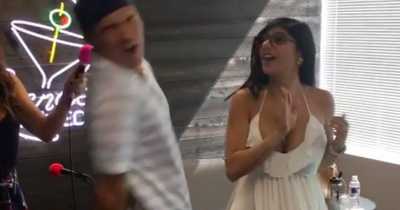 Sports Presenter Shares Video Of The Moment Mia Khalifa Slapped Him Right In The Face