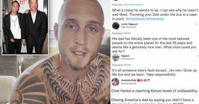 Twitter Slam's Tom Hanks Son Chet For Claiming He Didn't Have A 'Strong Role Model' Growing Up