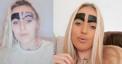 Mum Believed To Have "Britain's Biggest Eyebrows" Has Showed Off Her Natural Look.