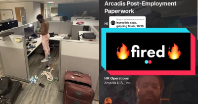 Man Fired After Boss Catches Him Living In His Office Cubicle Through Viral TikTok Video