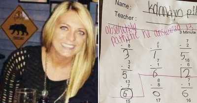 Teacher Writes &ldquo;Absolutely Pathetic&rdquo; And &ldquo;Sad&rdquo; On The Math Test Of A 7-year-old