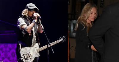 Kate Moss Partied Backstage With Johnny Depp At Surprise Concert But Returned Home Alone