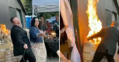 Drunk Guest Nearly Sets Fire To The Wedding Venue, Continues Dad-Dancing