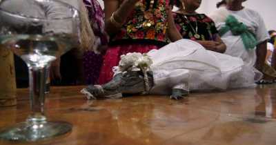 Mexican Mayor Marries Alligator Wearing Bridal Dress And Kisses Bride